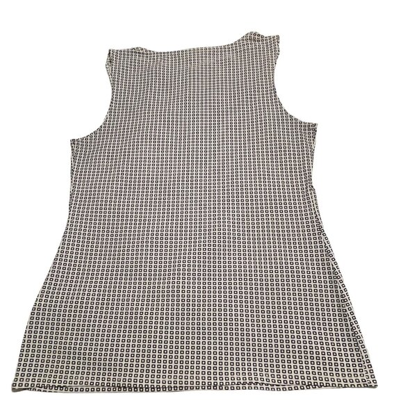 Banana Republic Women's Sleeveless Tank Top S Black & White Geometric Pattern - Picture 2 of 6